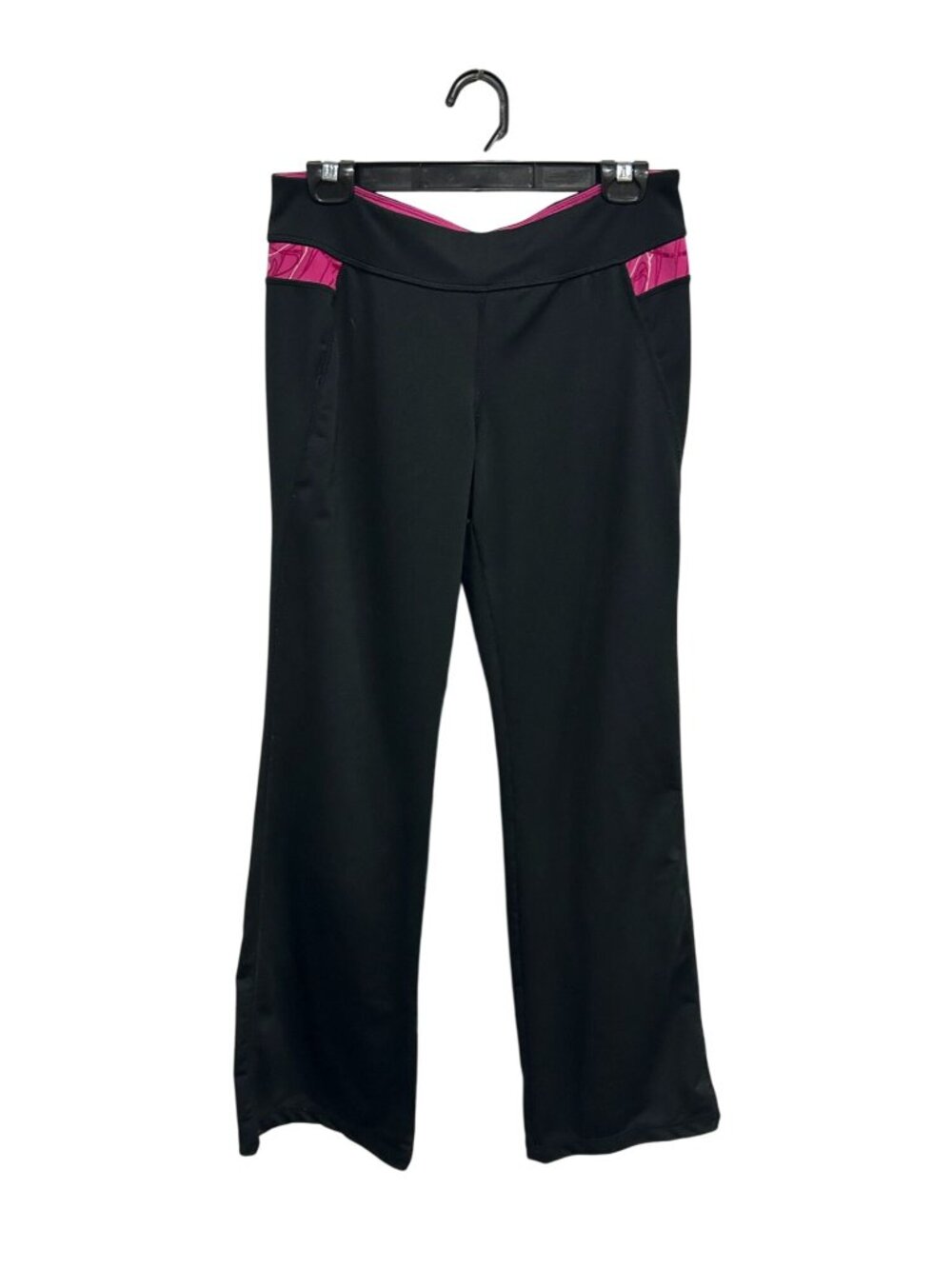 Everlast Large Black Bootcut Athletic Pants Pink Detail Minimalist Clean Girl